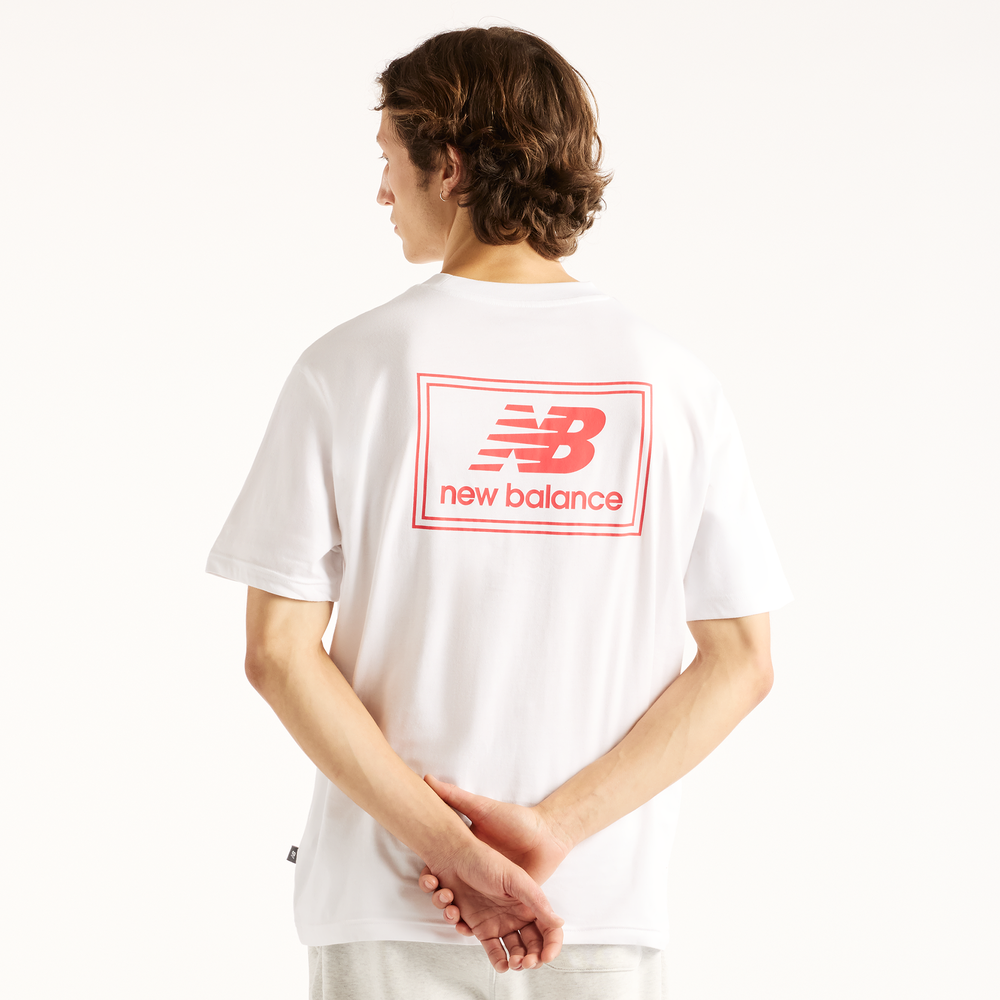 Pánské tričko New Balance Woven Label – bílé
