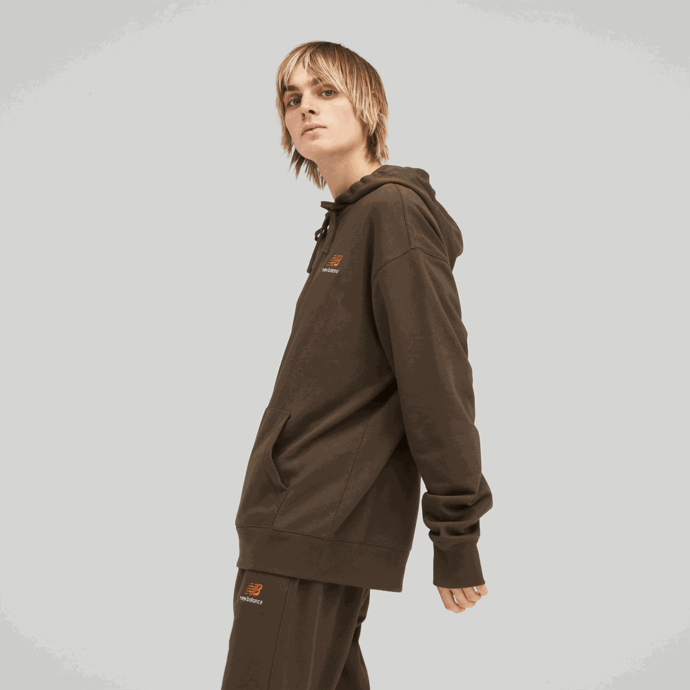 Unisex mikina New Balance UT21500RHE – hnědý