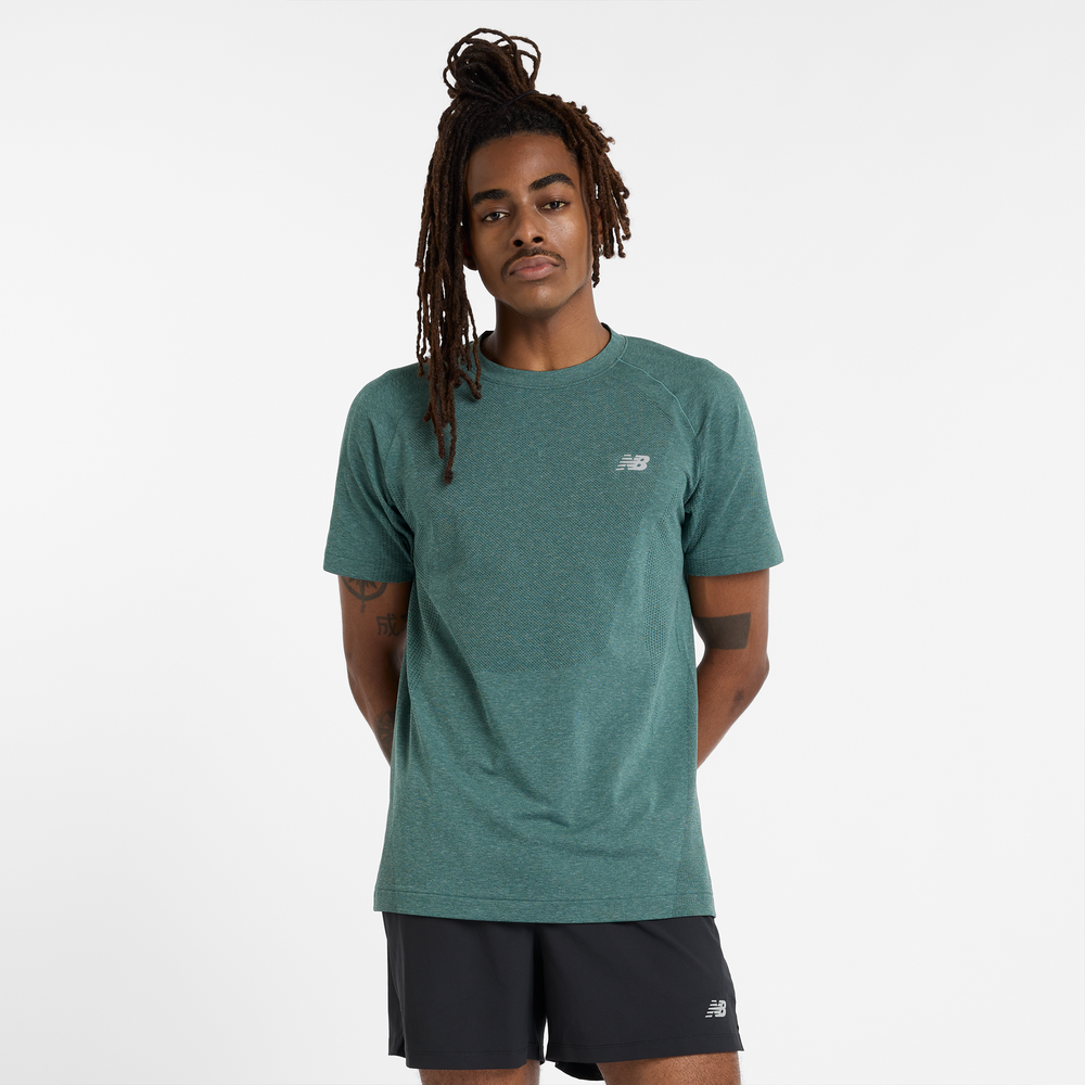 Pánské tričko New Balance MT41080NUS – zelené