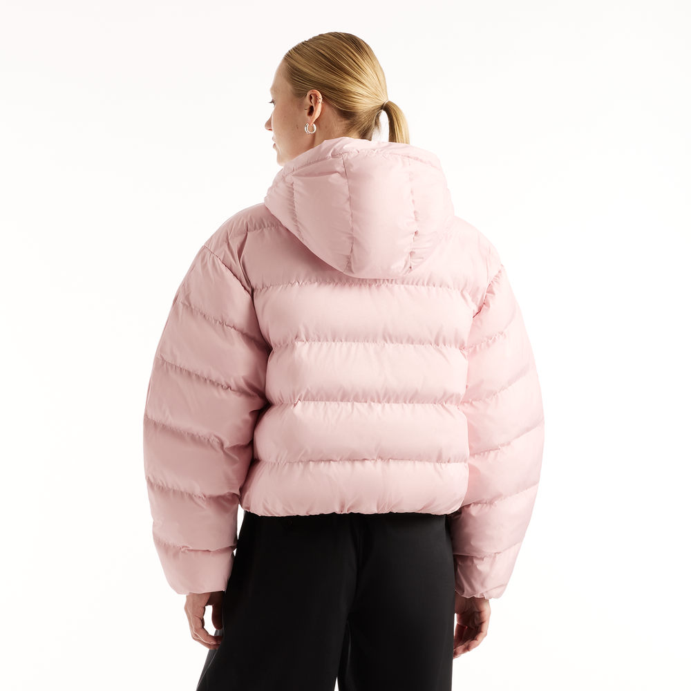 Dámská bunda New Balance Boston Puffer – růžové