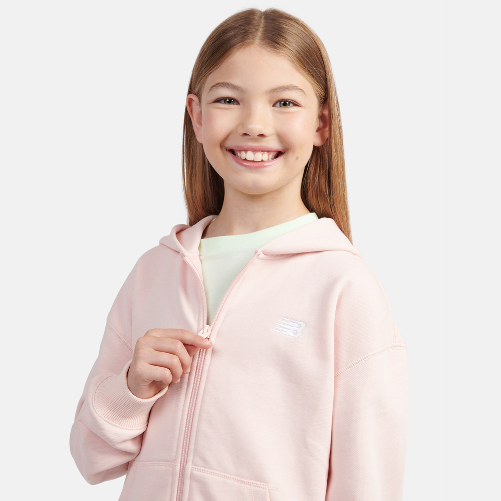 Dětská mikina New Balance LAKG0057PIE – růžové