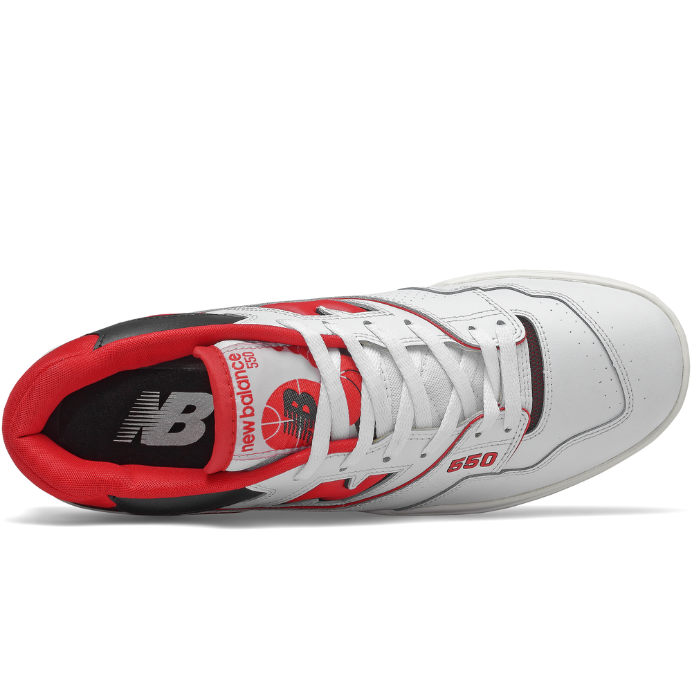 New Balance BB550SE1 - pánské klasické boty bílo-červené