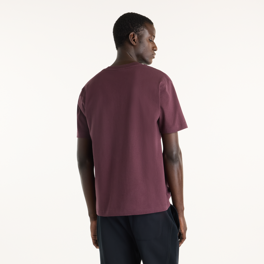 Pánské tričko New Balance Athletics Premium Relaxed Chest Logo – bordó