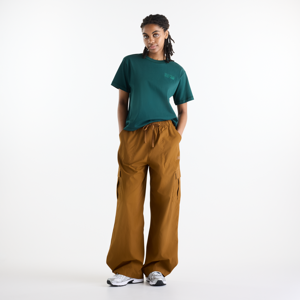 Dámské tričko New Balance Athletics Premium Logo Hip Length – zelené
