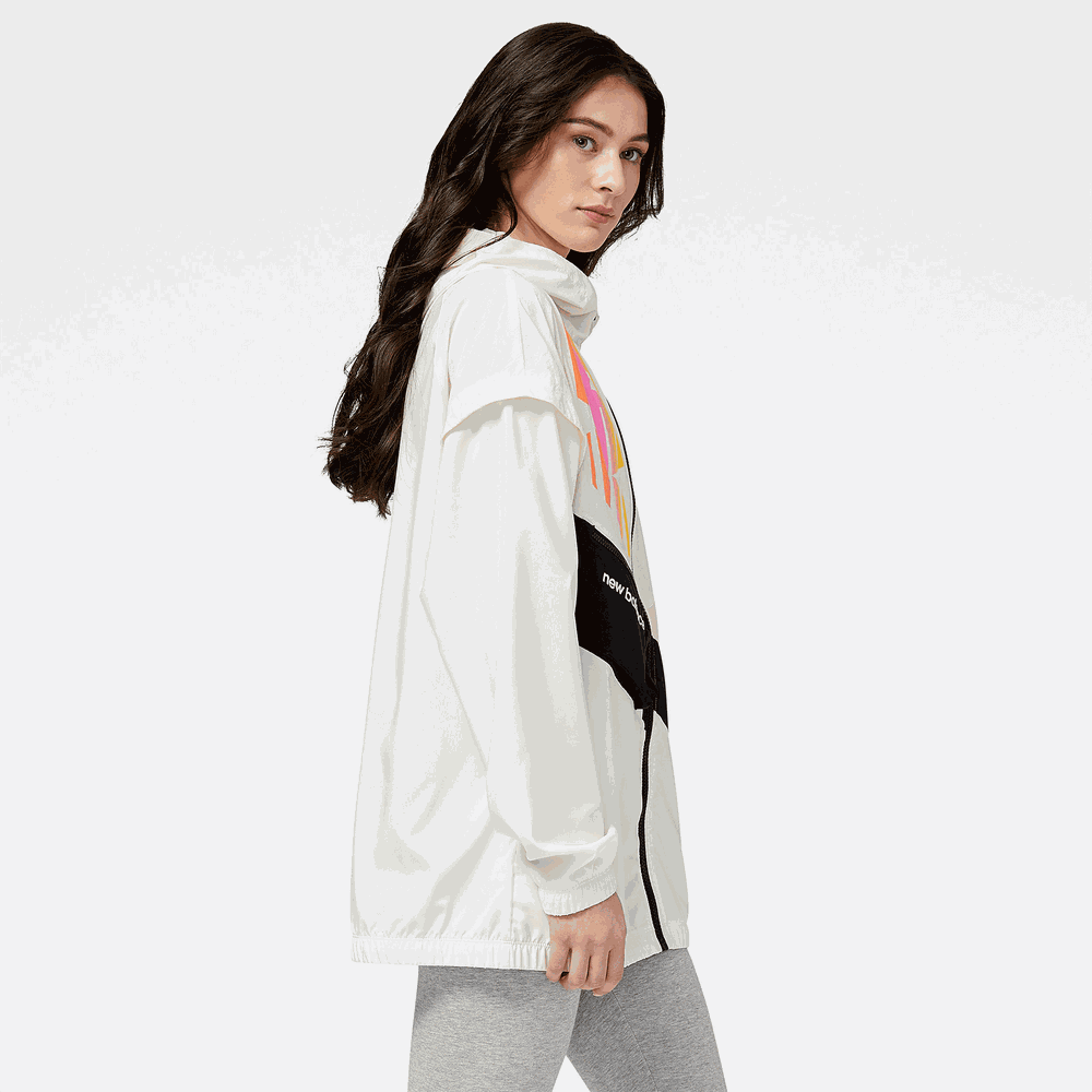 Bunda New Balance WJ21150SST – bílé