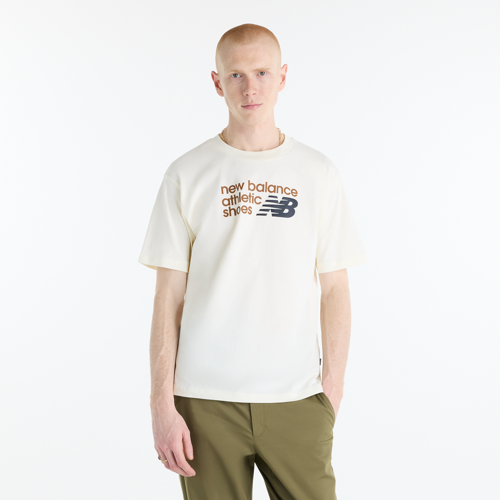 Pánské tričko New Balance MT51900AGA – béžové