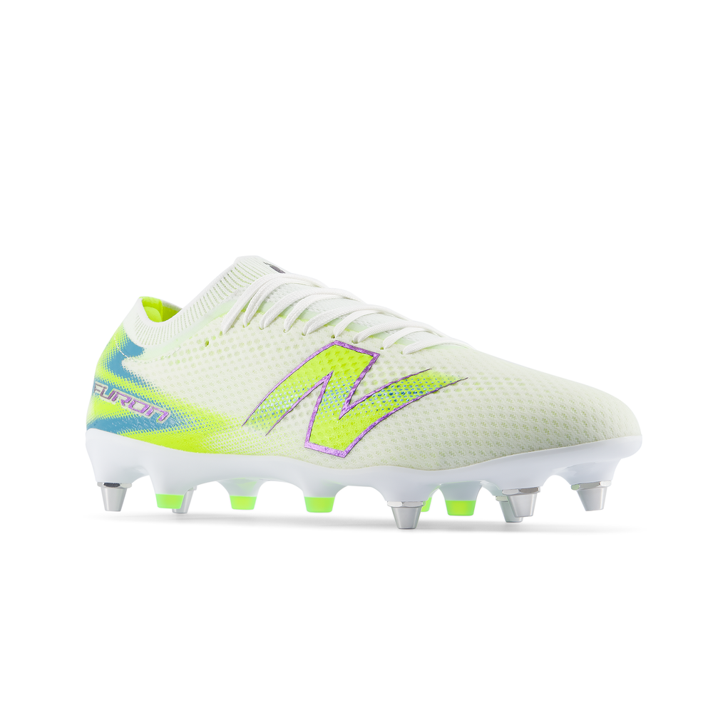 Pánské kopačky New Balance FURON PRO SG V9 UF2S1Z2 – bílé