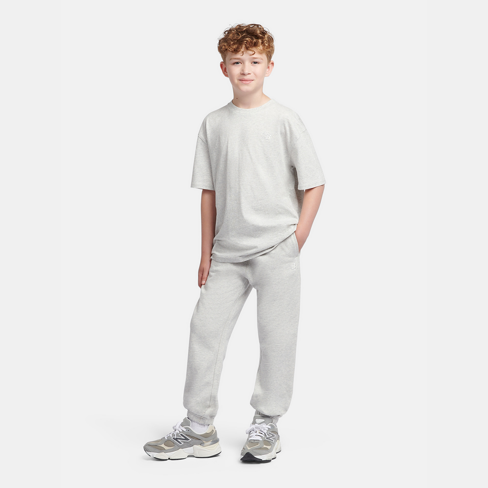 Dětské kalhoty New Balance LAKB0060AHH – šedé