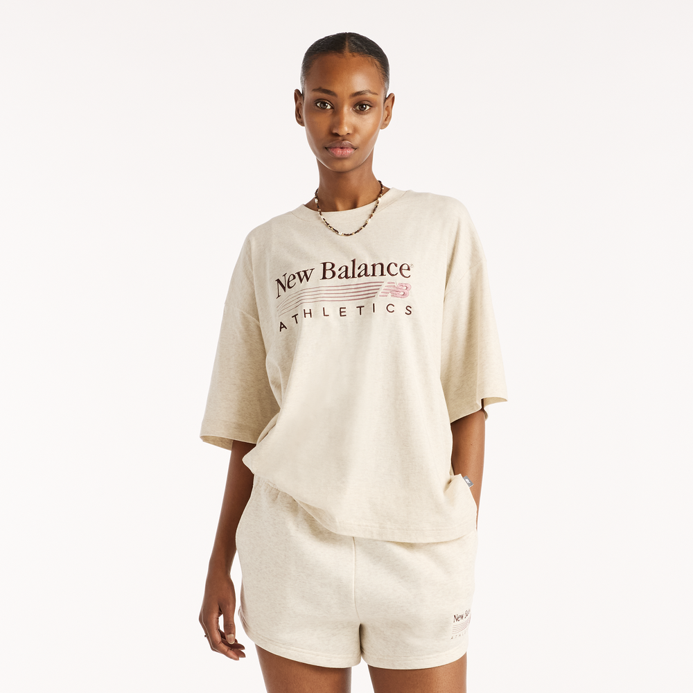 Dámské tričko New Balance WT6297MKLIT – béžové