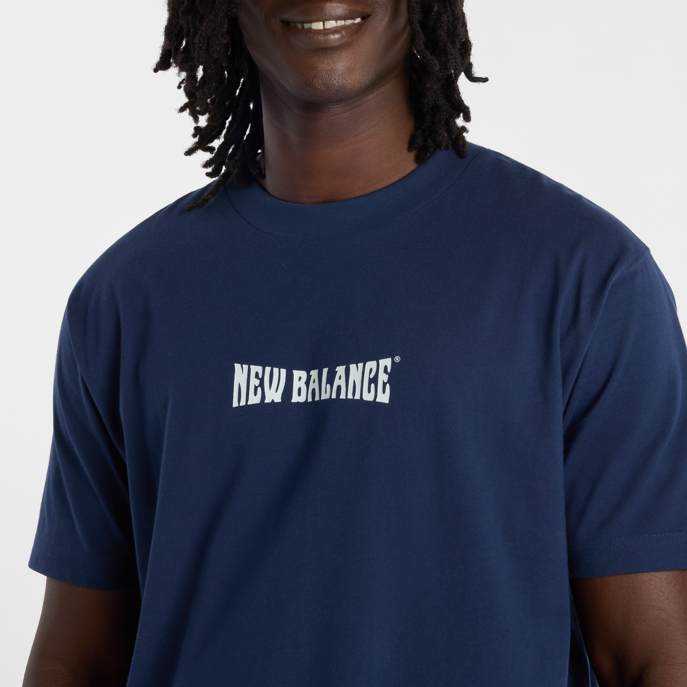 Pánské tričko New Balance MT61B2STNNY – tmavomodrá