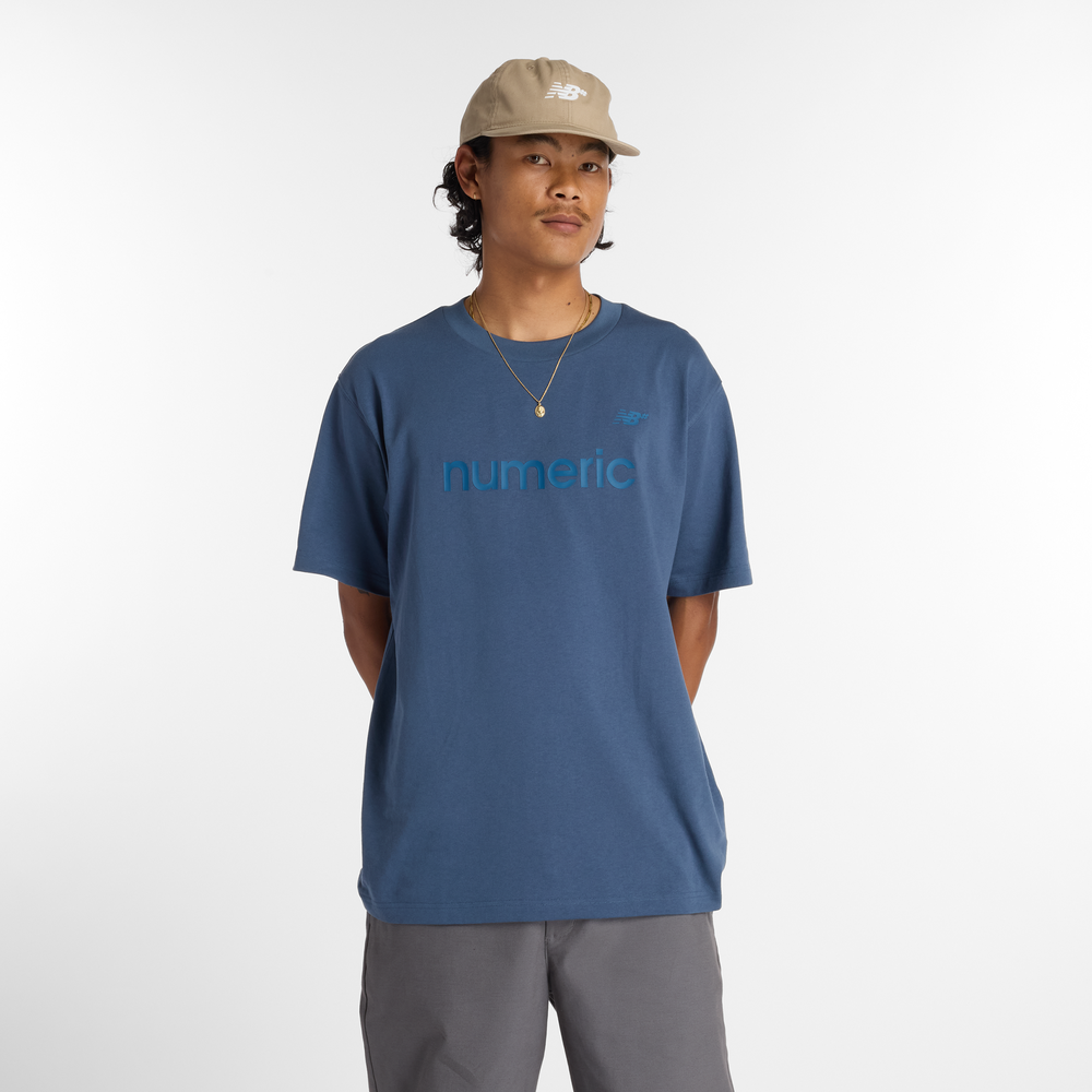 Pánské tričko New Balance Numeric MT51955VTI – tmavomodrá