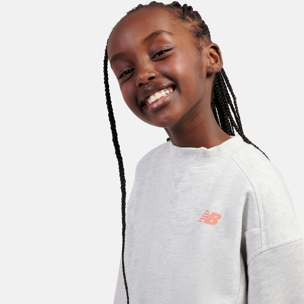 Dětská mikina New Balance LAKG0205AHH – šedé