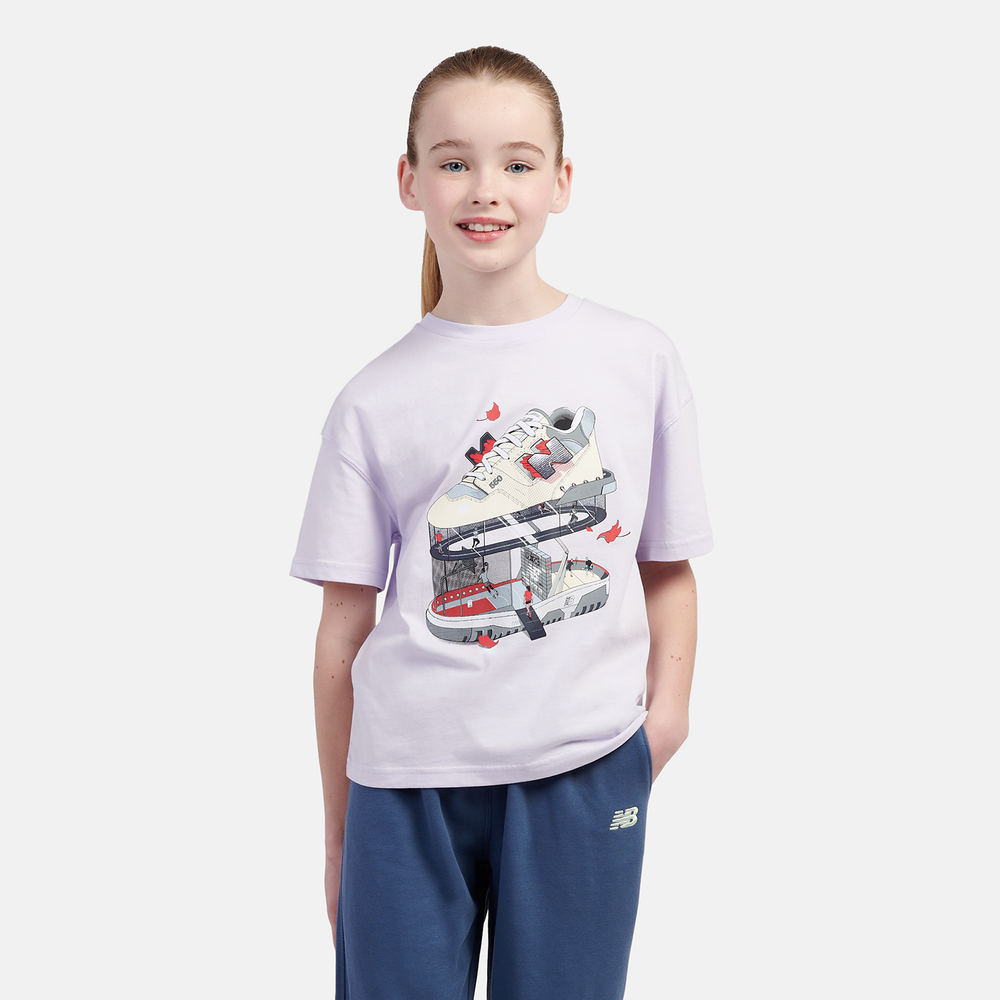 Dětské tričko New Balance LAKG0117RIG – fialové
