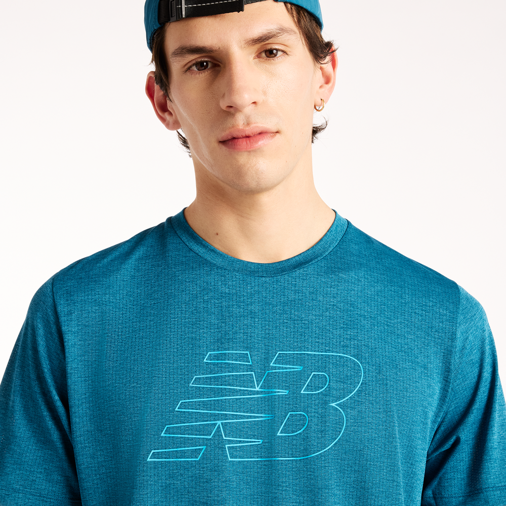 Pánské tričko New Balance RC Essential Graphic – modré