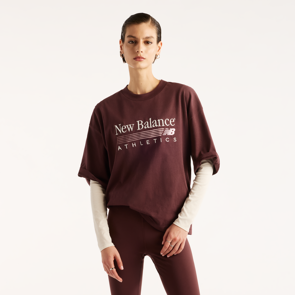 Dámské tričko New Balance WT6297MKYLR – bordó