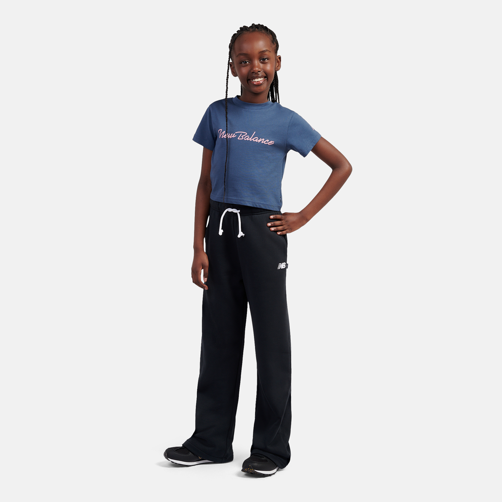 Dětské kalhoty New Balance LAKG0216BK – černé