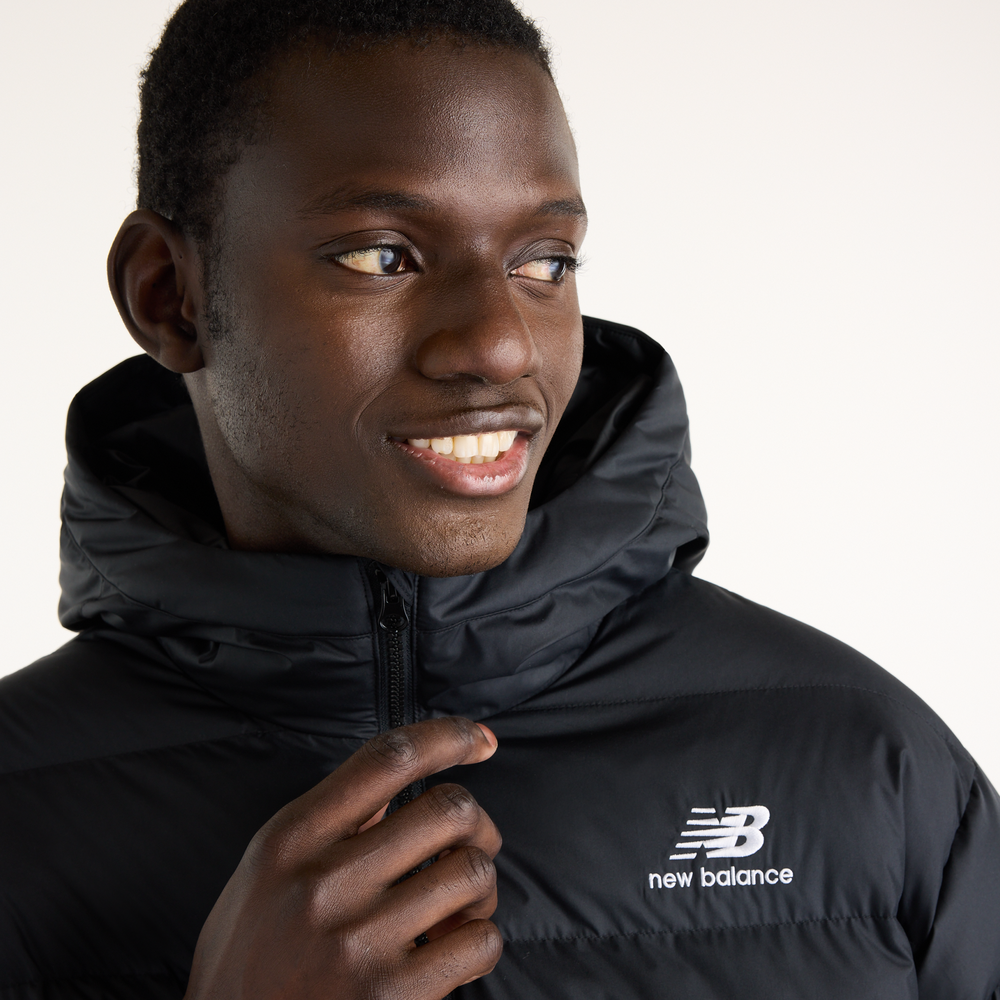 Pánská bunda New Balance Boston Puffer – černé