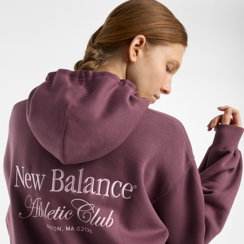 Dámská mikina New Balance WT51947FDP – bordó