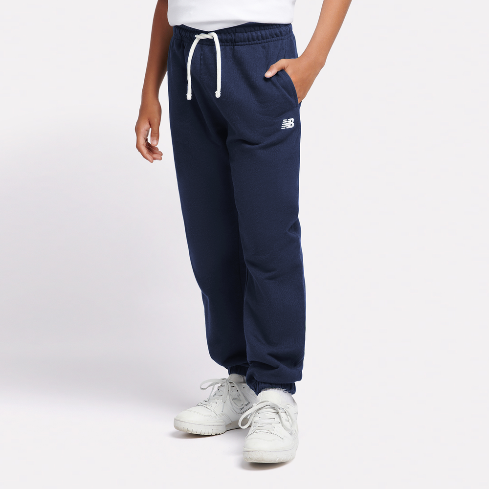 Dětské kalhoty New Balance LAKB0060NNY – tmavomodrá