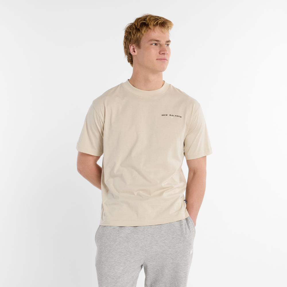 Pánské tričko New Balance MT51507TWF – béžové