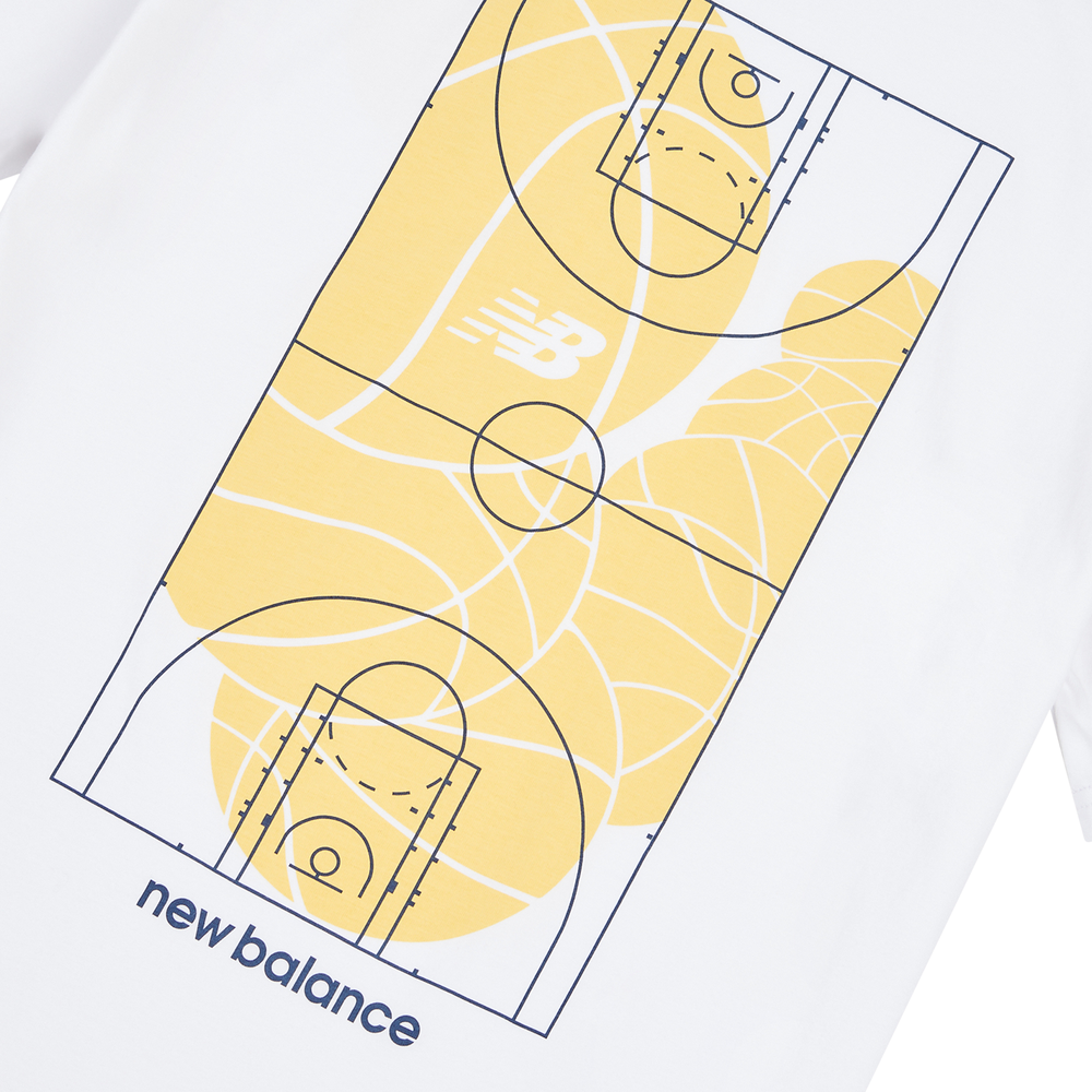 Dětské tričko New Balance LAKB0157BWE – bílé