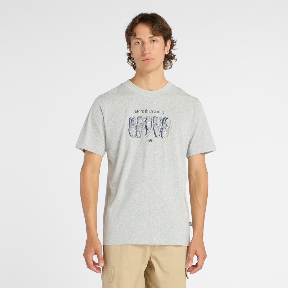 Pánské tričko New Balance MT61778SAG – šedé