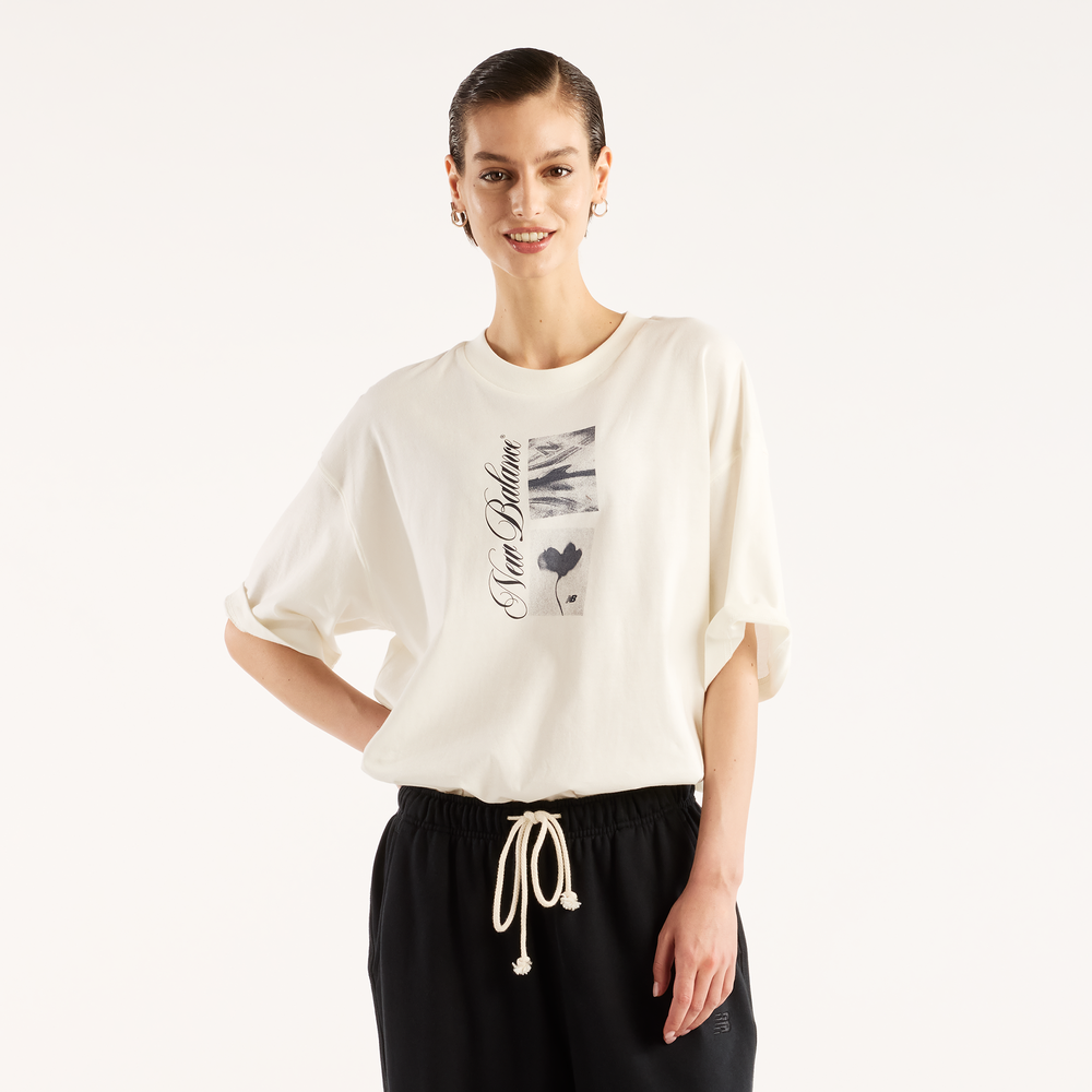 Dámské tričko New Balance WT62X7Z9SST – béžové