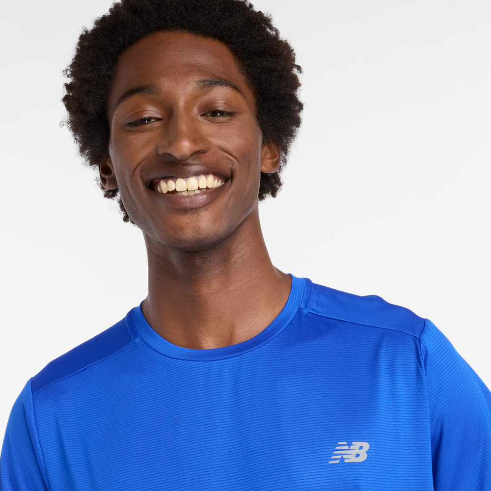 Pánské tričko New Balance MT41222BUM – modré