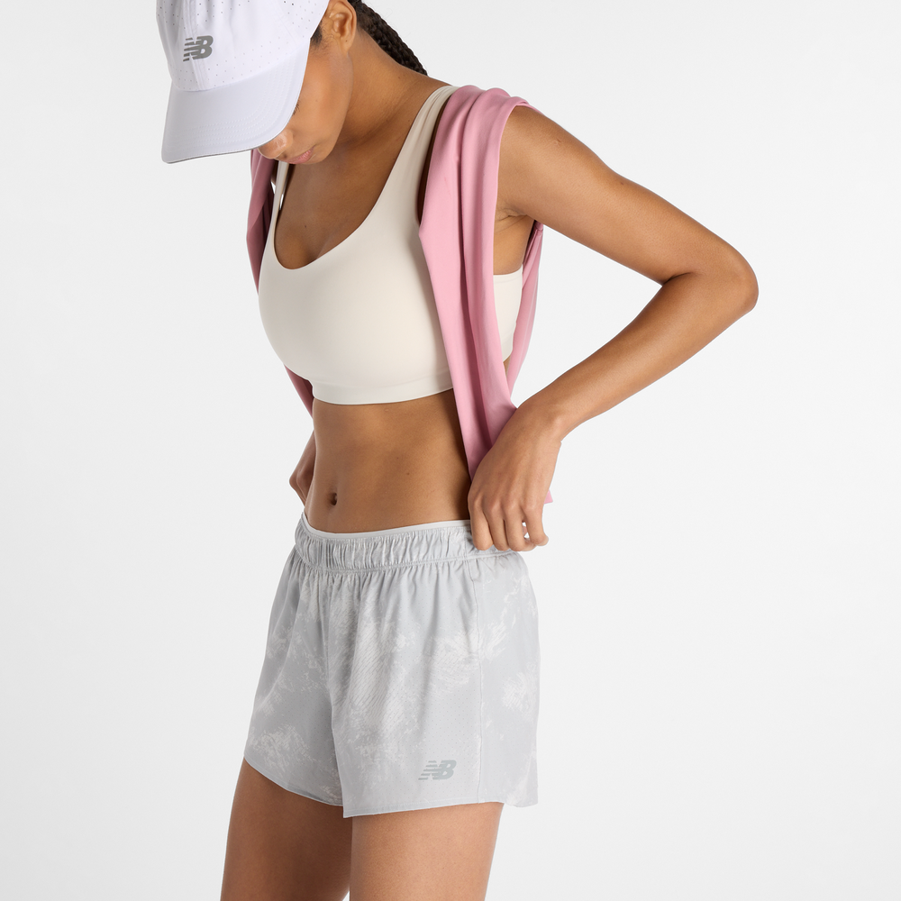 Dámské šortky New Balance WS41201GYM – šedé