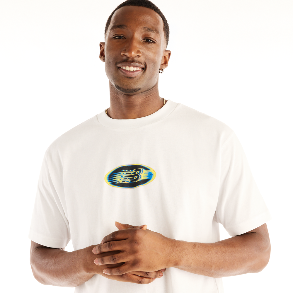 Pánské tričko New Balance Heat Map Brand – bílé