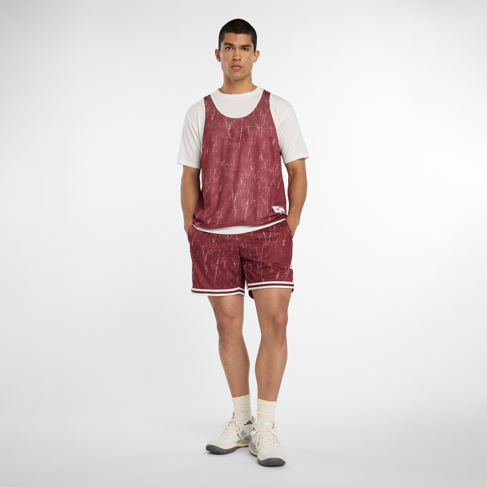 Pánské šortky New Balance MS53610MHB – bordó
