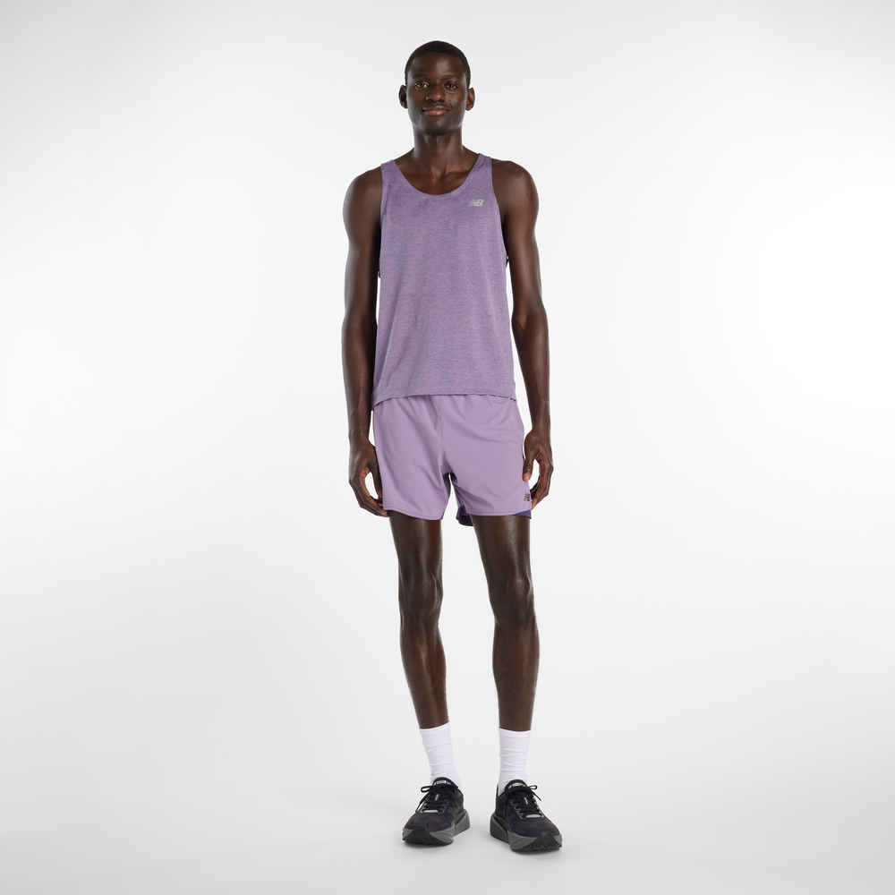 Pánské tričko New Balance MT41250AB7 – fialové