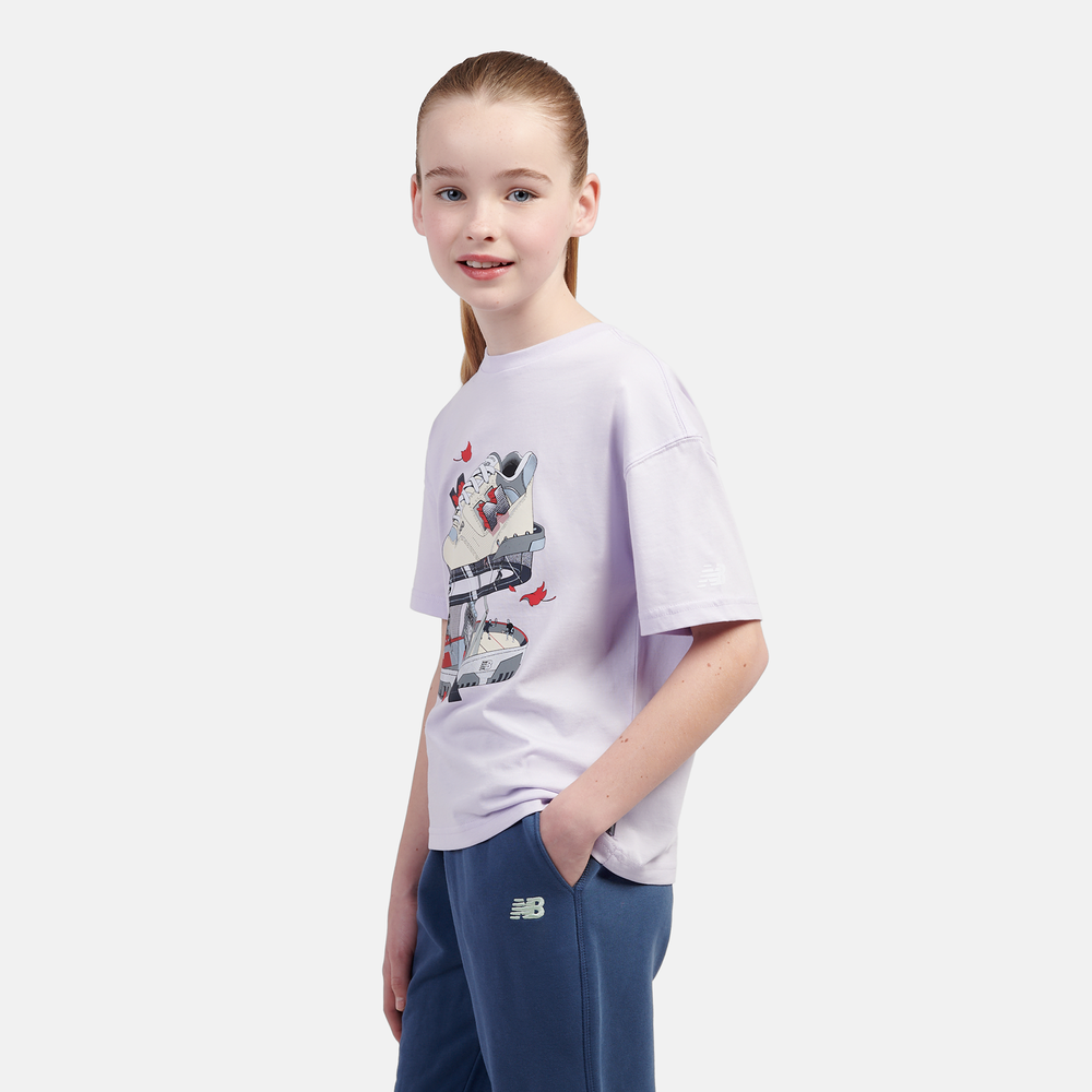 Dětské tričko New Balance LAKG0117RIG – fialové