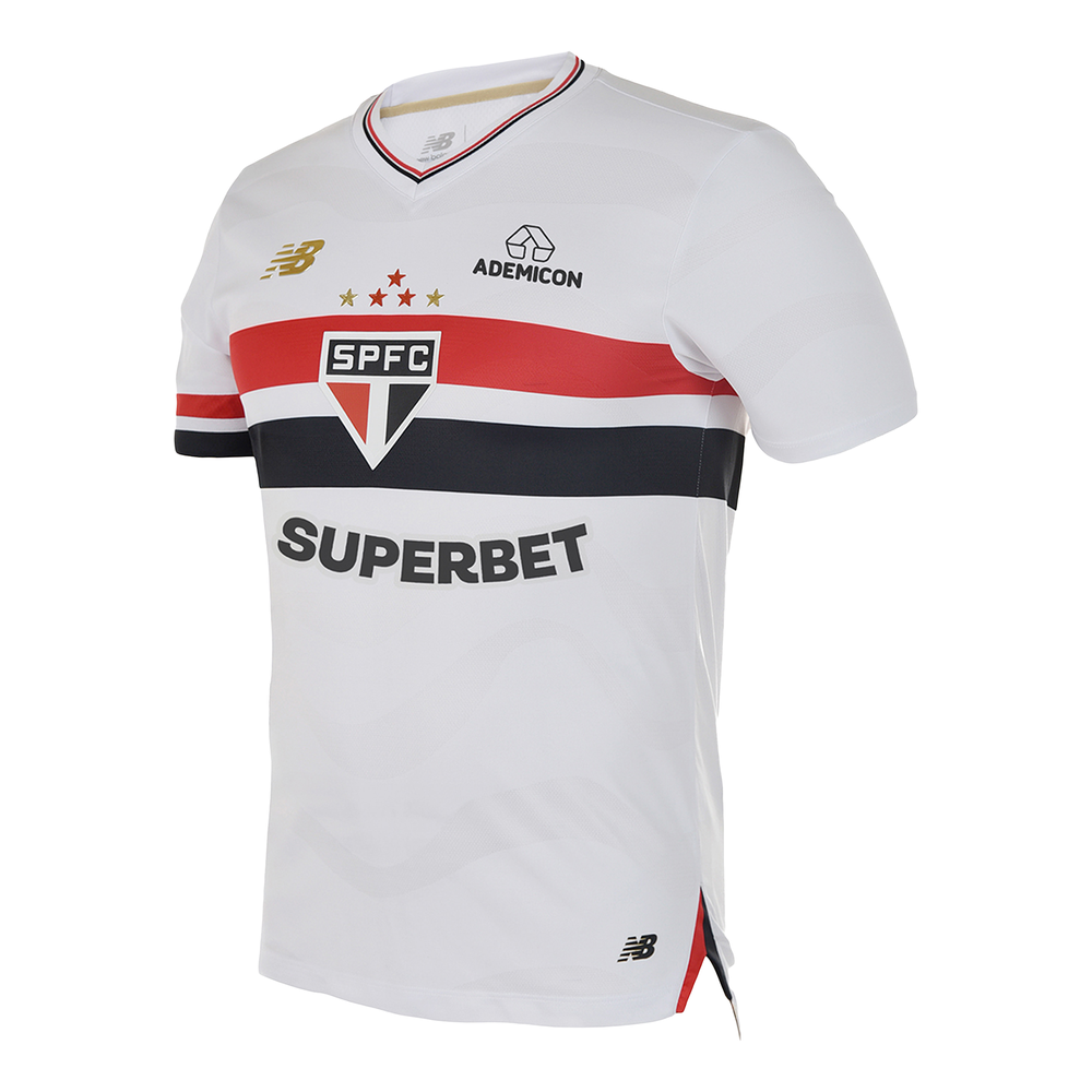 Pánské tričko New Balance Sao Paulo FC MT831834HME – bílé