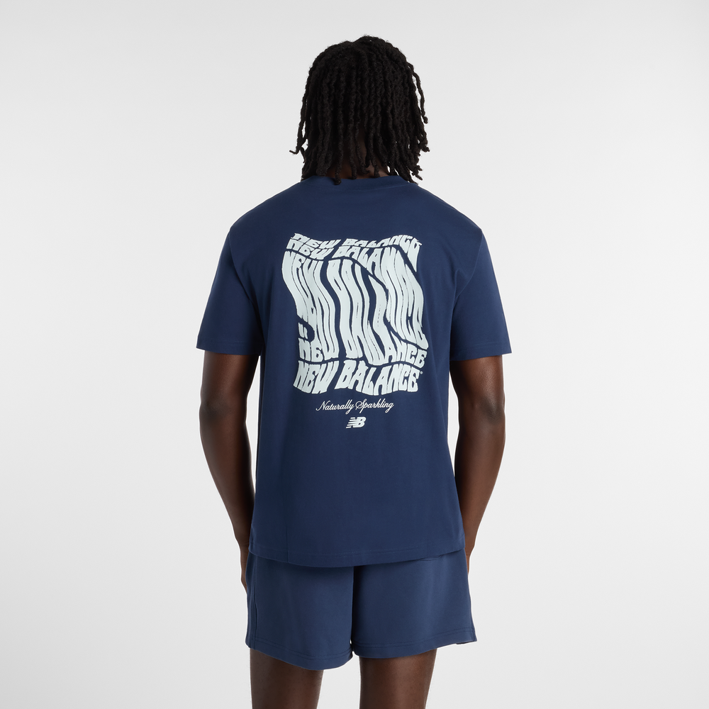 Pánské tričko New Balance MT61B2STNNY – tmavomodrá