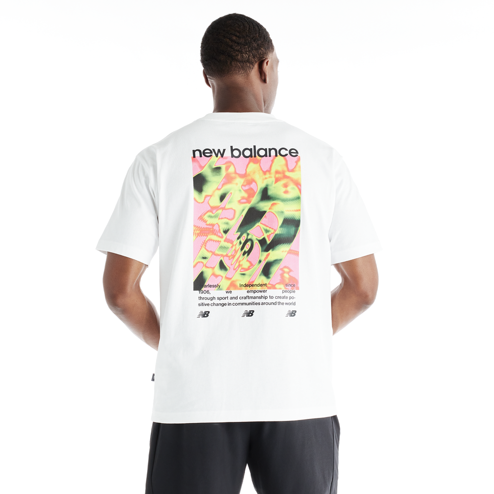 Pánské tričko New Balance Heat Map Forward Thinker – bílé