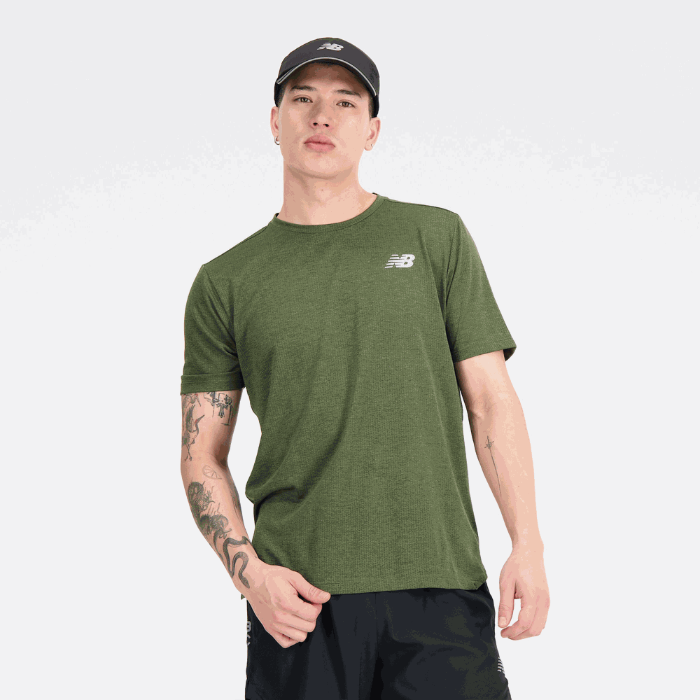 Pánské tričko New Balance MT21262KMU – zelené