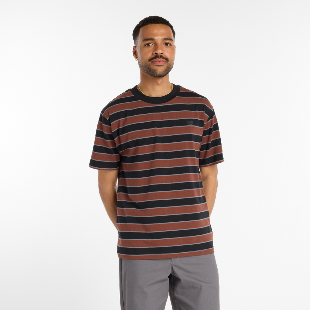 Pánské tričko New Balance Numeric MT53700BK – hnědý