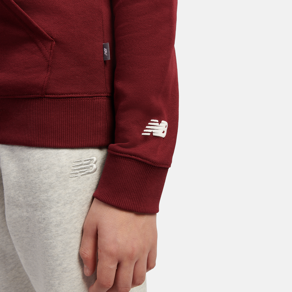 Dětská mikina New Balance LAKB0347MHB – bordó