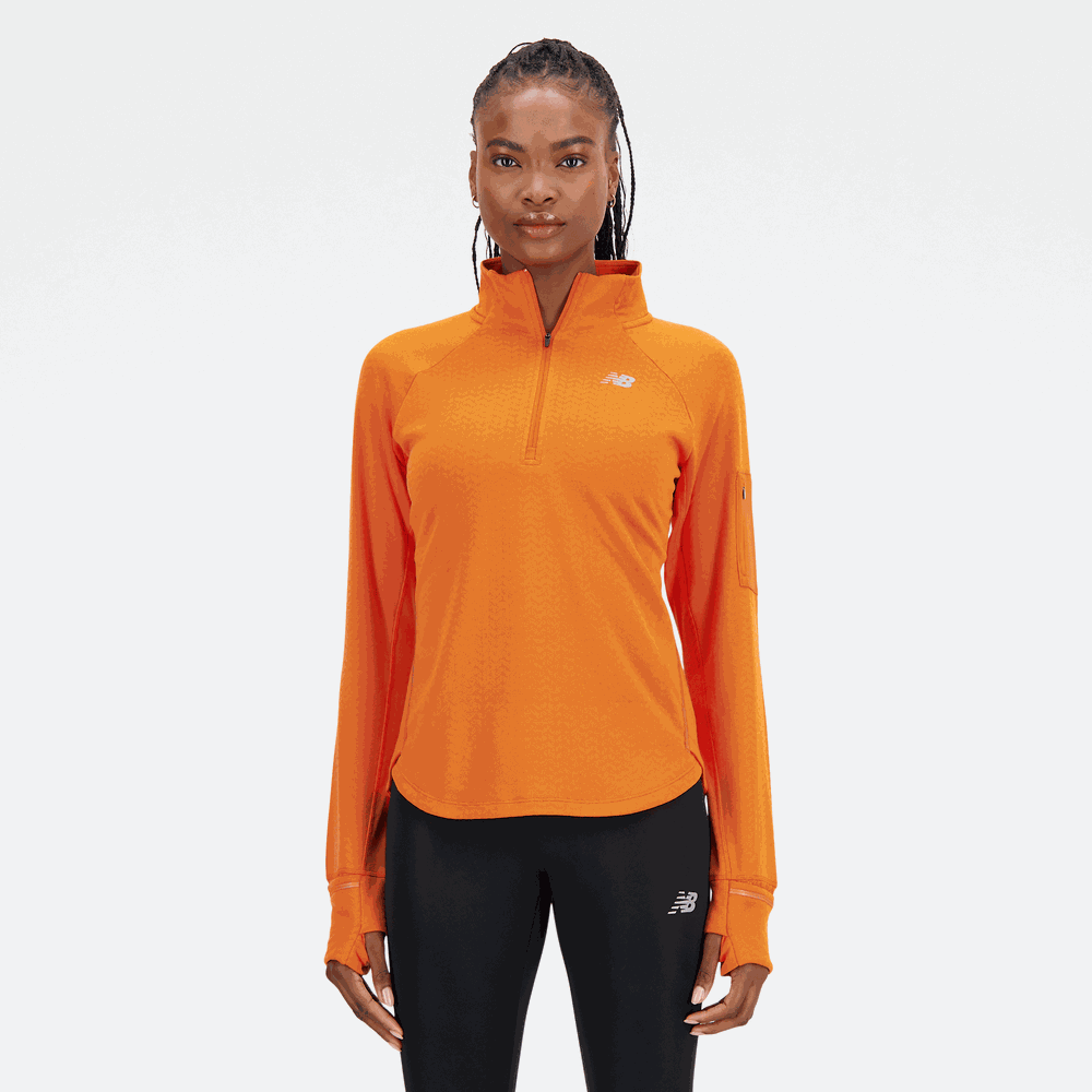 Dámská mikina New Balance WT23252CEN – oranžová