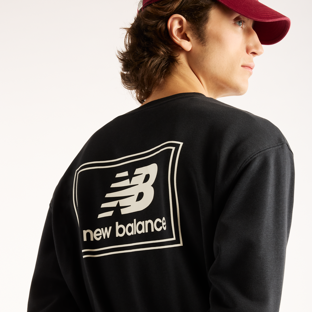 Pánská mikina New Balance Woven Label – černé