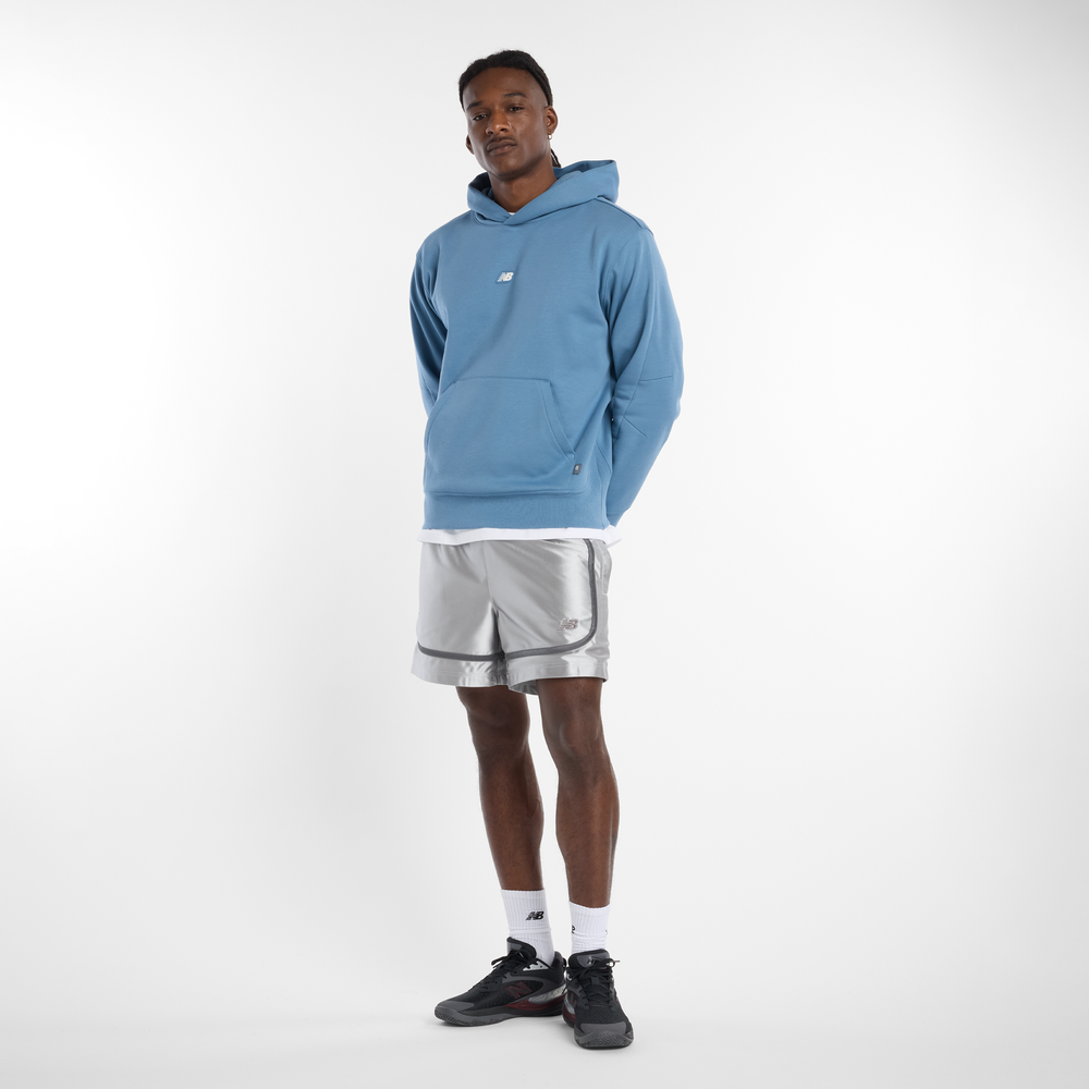 Pánské šortky New Balance MS51608RCD – stříbrný