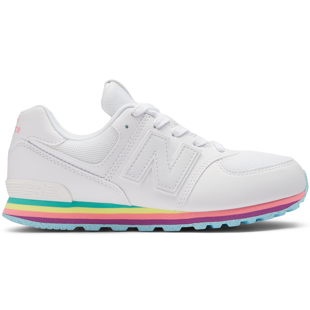 Dětské boty New Balance GC574KIJ – bílé