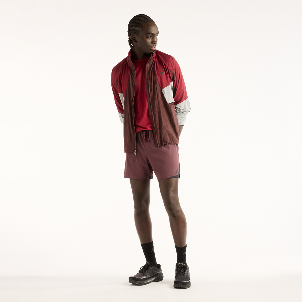 Pánské šortky New Balance RC Essential – bordó