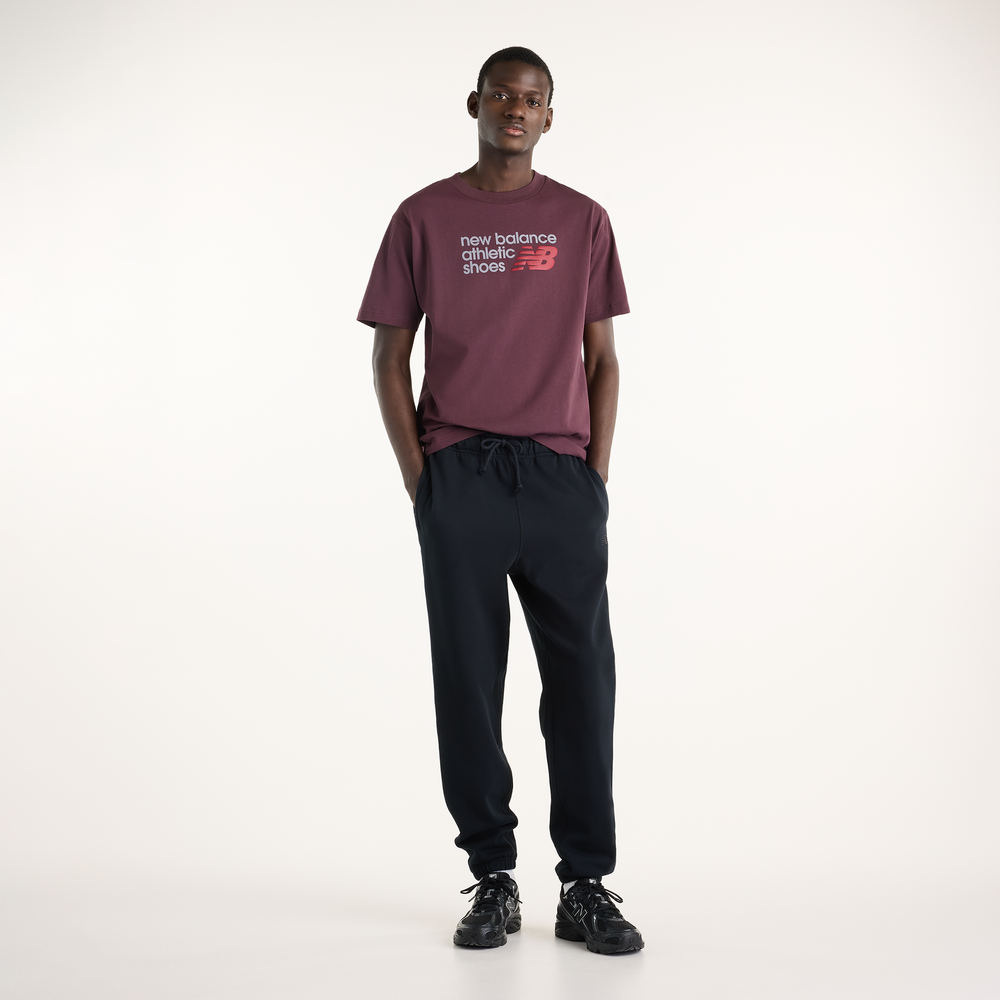 Pánské tričko New Balance Athletics Premium Relaxed Chest Logo – bordó