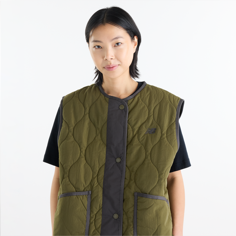 Dámská vesta New Balance Quilted – béžové