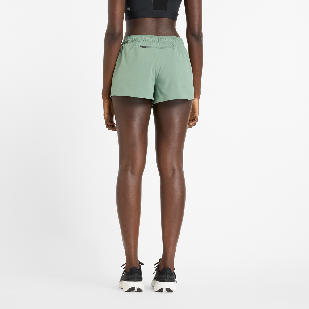 Dámské šortky New Balance WS41286DKJ – zelené
