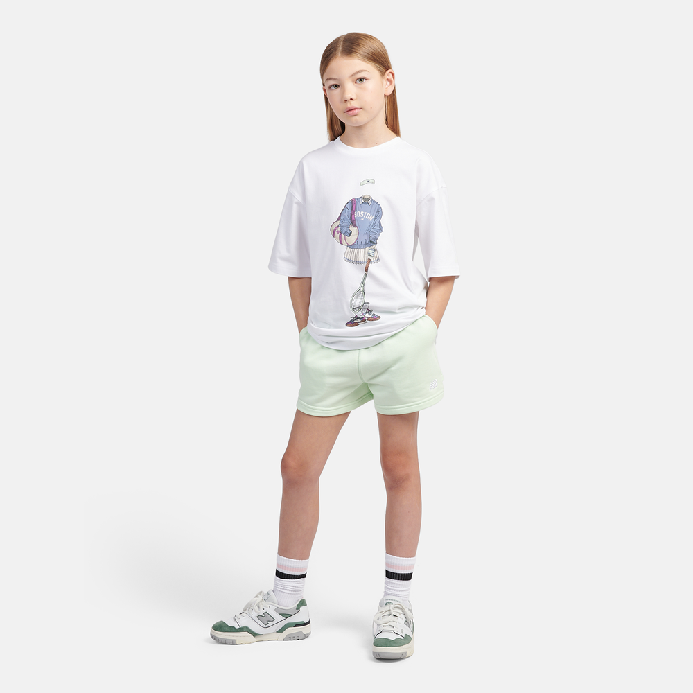 Dětské šortky New Balance LAKG0006MEW – mátové