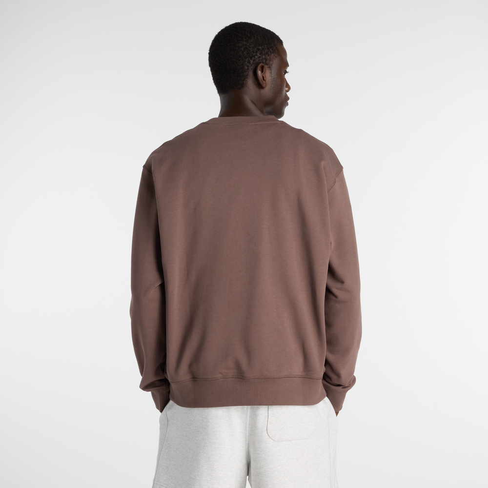 Pánská mikina New Balance MT41547ABP – hnědý