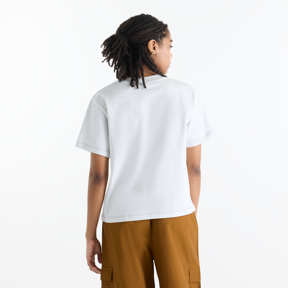Dámské tričko New Balance Athletics Premium Logo Hip Length – šedé